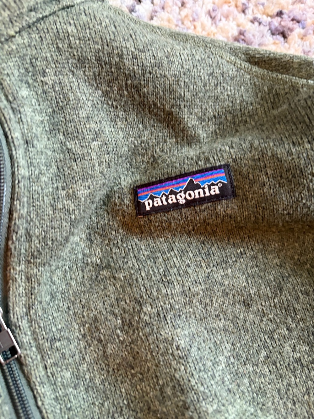 Women’s Patagonia Better Sweater 1/4 Zip Fleece Pullover Olive Green XL - Picture 5 of 7